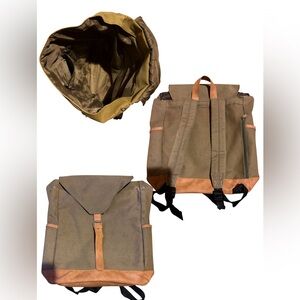 Stylish Tan and Brown Backpack